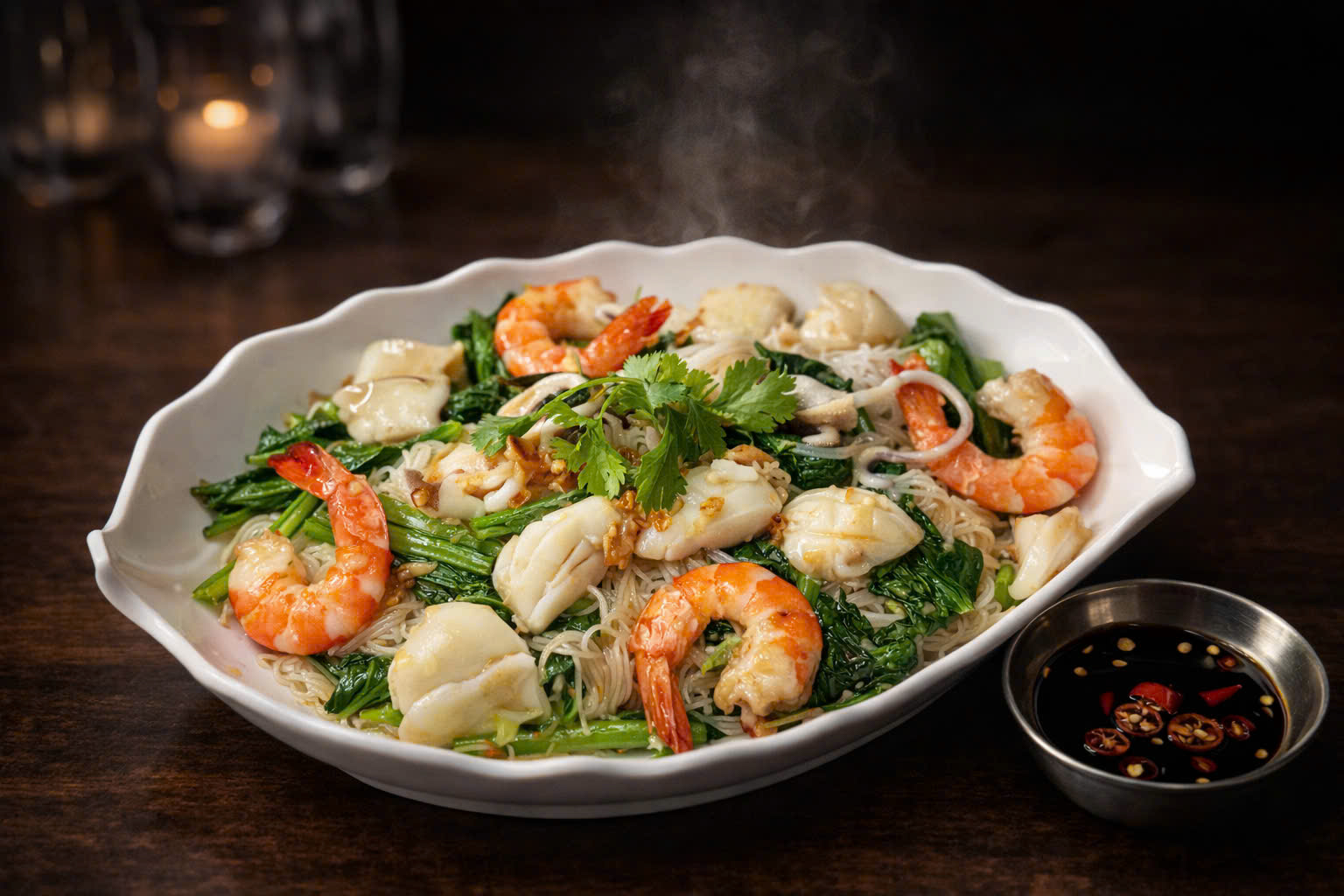Bún gạo xào hải sản