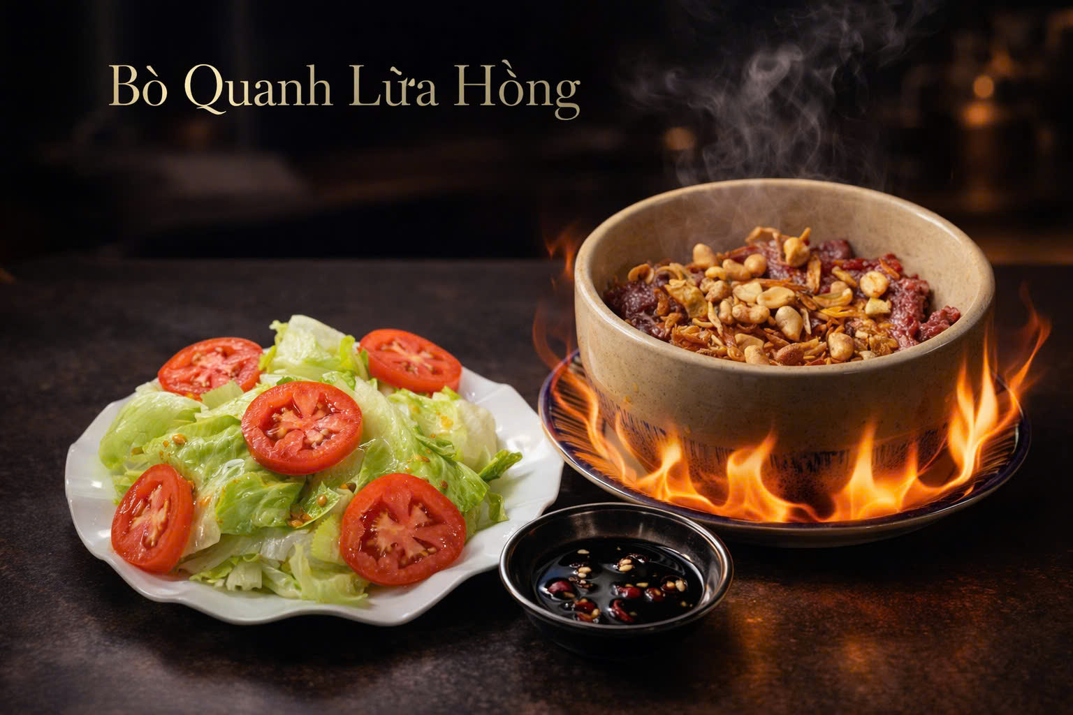 Bò quanh lửa hồng